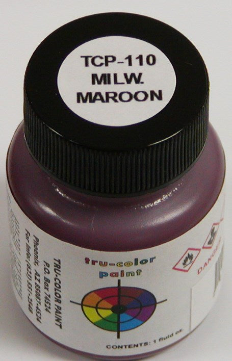 Tru-Color Paint 110 Milwaukee Road Maroon 1oz (6630984089649)