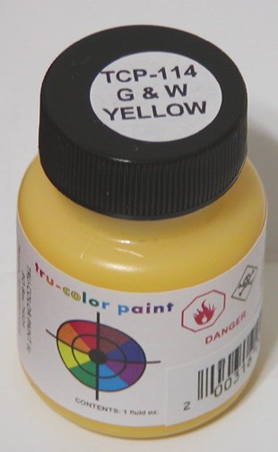 Tru-Color Paint 114 Genesse & Wyoming Yellow 1oz (6630984319025)