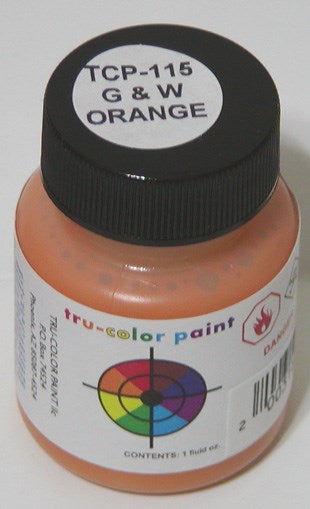 Tru-Color Paint 115 Genesse & Wyoming Orange 1oz (6630984351793)