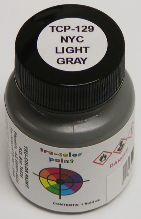 Tru-Color Paint 129 New York Central Light Gray 1oz (6630984941617)