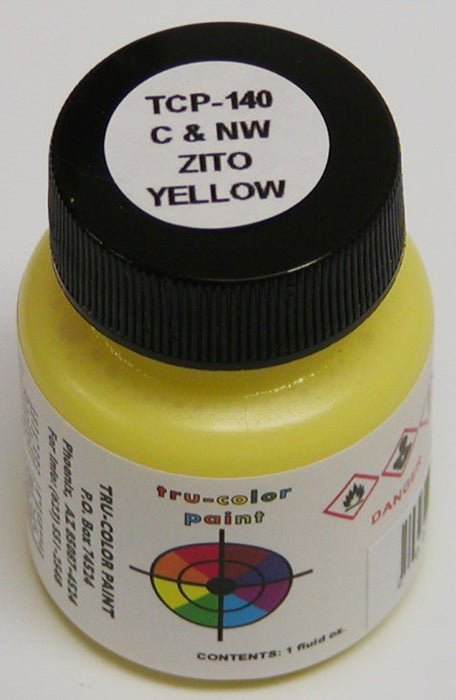 Tru-Color Paint 140 Chicago & North Wwestern Zito Yellow 1oz (6630985465905)