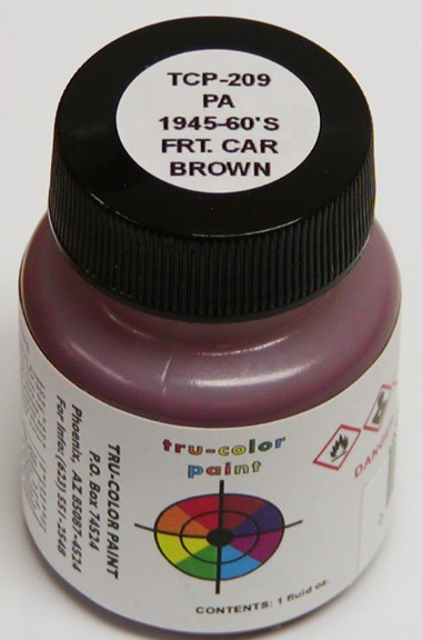 Tru-Color Paint 209 PRR '44-'60s Frt Car Brown 1oz (6630988775473)