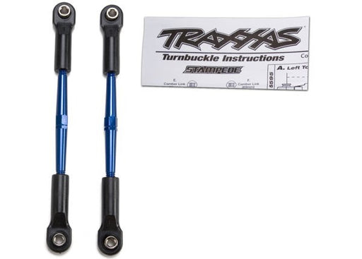 Traxxas 2336A - Turnbuckles Aluminum (Blue-Anodized) Toe Links 61mm (2) (fits Stampede) (8827965047021)