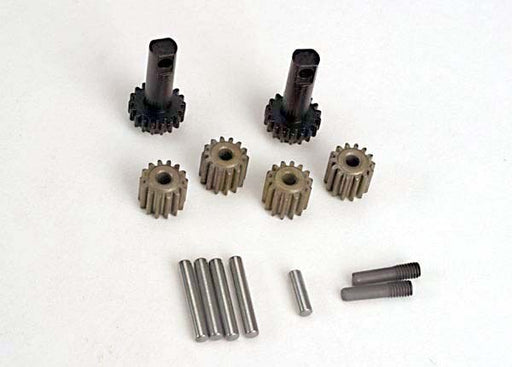 Traxxas 2382 - Planet gears (4)/ planet shafts (4)/ sun gears (2)/sun gear alignment shaft (1) all hardened steel (7617505001709)