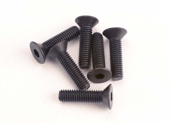 Traxxas 2552 - Screws 3x12mm countersunk machine (6) (hex drive) (769045626929)