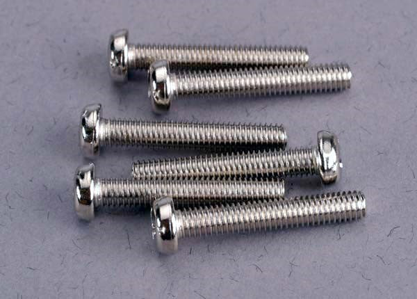 Traxxas 2565 - Screws 3X18Mm Roundhead Machine (6) (8827585429741)