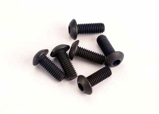 Traxxas 2576 - Screws 3x8mm button-head machine (hex drive) (6) (7540658077933)