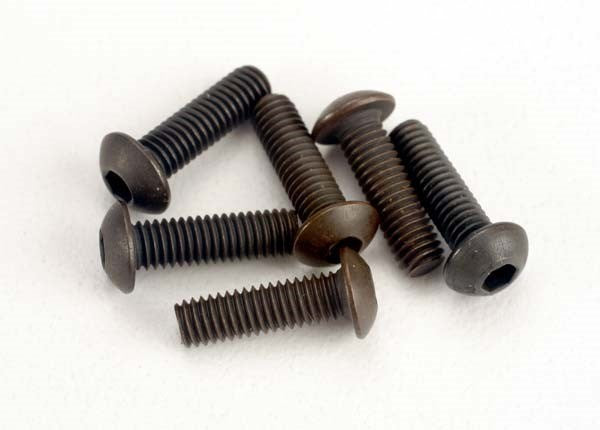 Traxxas 2577 - Screws 3x10mm button-head machine (hex drive) (6) (769047756849)