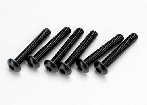 Traxxas 2583 - Screws 3x18 button-head machine (hex drive) (6) (7540658372845)