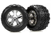 Traxxas 3669 - Tires & wheels assembled glued (2.8") (All-Star chrome wheels Talon tires foam inserts) (nitro rear/ electric front) (2) (7540661747949)