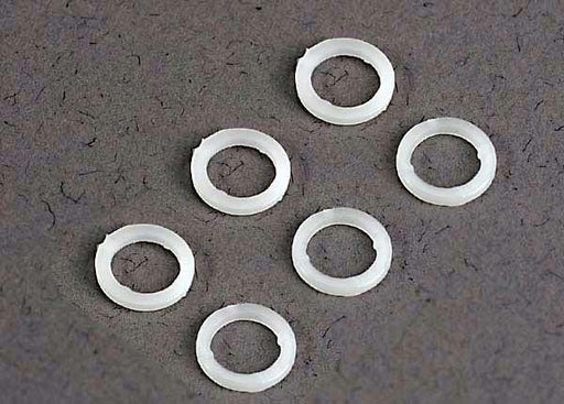 Traxxas 3685 - White plastic washers (5x8x1.0mm) (6) (7622647283949)