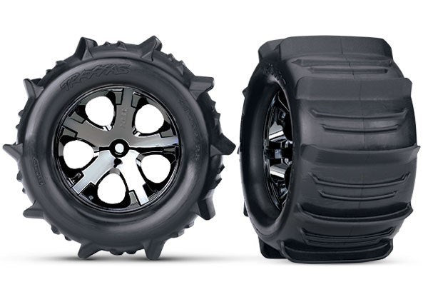 Traxxas 3689 - Tires & Wheels Assembled Glued (2.8") (All-Star Black C (8827652047085)