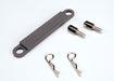 Traxxas 3727A - Battery hold-down plate (grey) / metal posts (2) / body clips (2) (7540678197485)