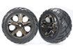 Traxxas 3776A - Tires & Wheels Assembled Glued (All-Star Black Chrome (769155137585)