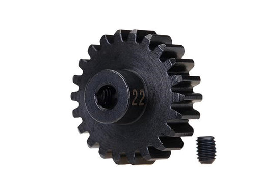 Traxxas 3952X - Gear 22-T pinion (32-p) heavy duty (machined hardened steel) (fits 3mm shaft)/ set screw (789131165745)