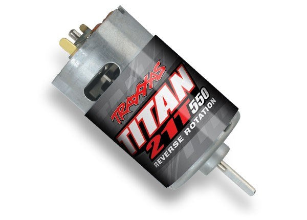 Traxxas 3975R - Motor Titan 550 reverse rotation (21-turns/ 14 volts) (1) (7540679377133)