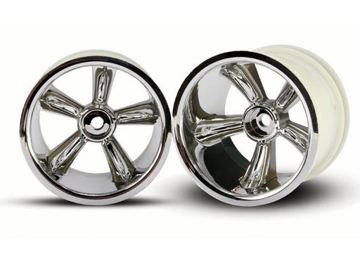 Traxxas 4172 - Trx Pro-Star Chrome Wheels (2) (Rear) (For 2.2" Tires) (8827701199085)