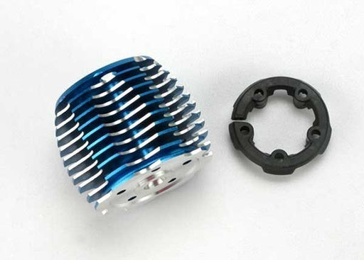 Traxxas 5237 - Cooling Head Powertune (Machined Aluminum Blue-Anodiz (769086947377)