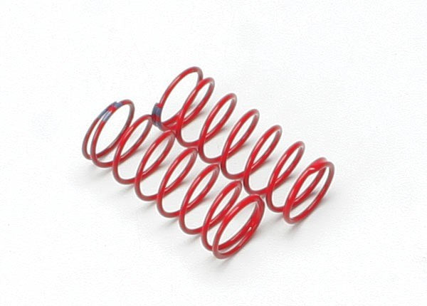 Traxxas 5434A - Spring shock (red) (GTR) (1.6 rate double blue stripe) (1 pair) (8827973271789)