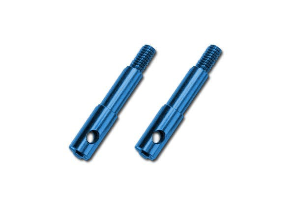 Traxxas 5537X - Wheel Spindles Front 7075-T6 Aluminum Blue-Anodized (left & right)