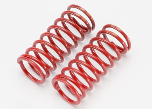 Traxxas 5649 - Spring shock (red) (long) (GTR) (5.4 rate double orange stripe) (1 pair)