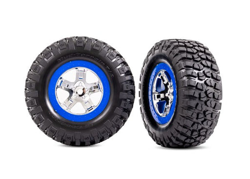 Traxxas 5867A T&W SCT CHRM BLU BDLK 4WD F/R (8828024848621)