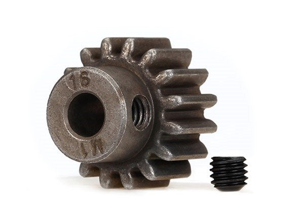 Traxxas 6489X - Gear 16-T Pinion (1.0 Metric Pitch) (Fits 5Mm Shaft)/ Set Screw (769270743089)