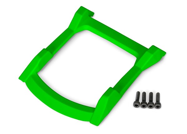 Traxxas 6728G Skid plate roof (body) (green)/ 3x12 CS (4)