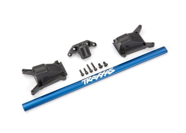Traxxas 6730X Chassis brace kit blue (fits Rustler 4X4 and Slash 4X4 equipped with Low-CG chassis) (7521372438765)