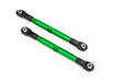 Traxxas 6742G Toe links (TUBES green-anodized 7075-T6 aluminum stronger than titanium) (7637925560557)