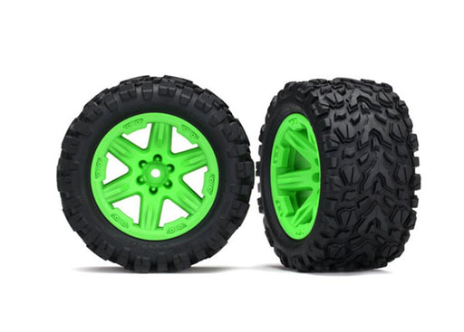 Traxxas 6773G - 2.8' RXT 4X4 green wheels Talon Extreme tires (2) (7650676867309)