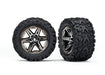 Traxxas 6773X - 2.8' RXT black chrome wheels Talon Extreme tires  (2) (7540691927277)