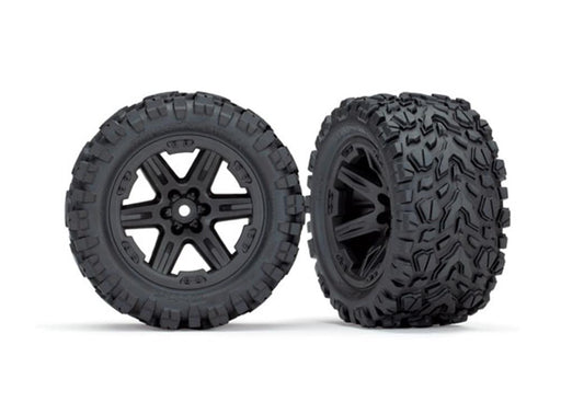 Traxxas 6774 - 2.8 RXT black wheels Talon Extreme tires(2) (7647760089325)