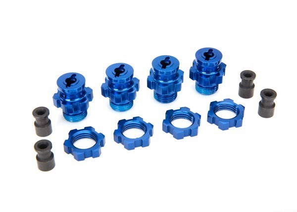 Traxxas 6856X - Wheel Hubs Splined 17Mm Short (4)/ Wheel Nuts Splin (7622654492909)