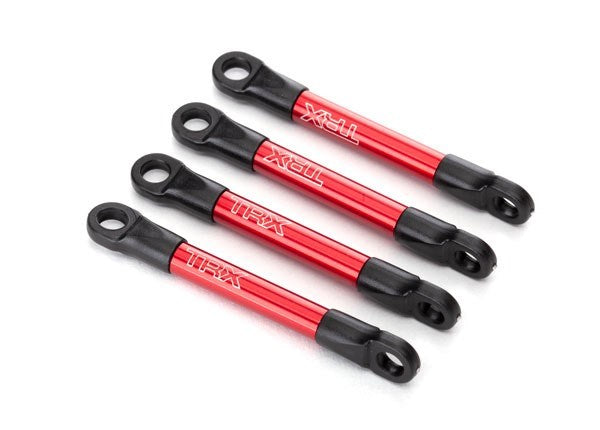 Traxxas 7018X - Push rods aluminum (red-anodized) (4) (assembled with rod ends) (8827977367789)