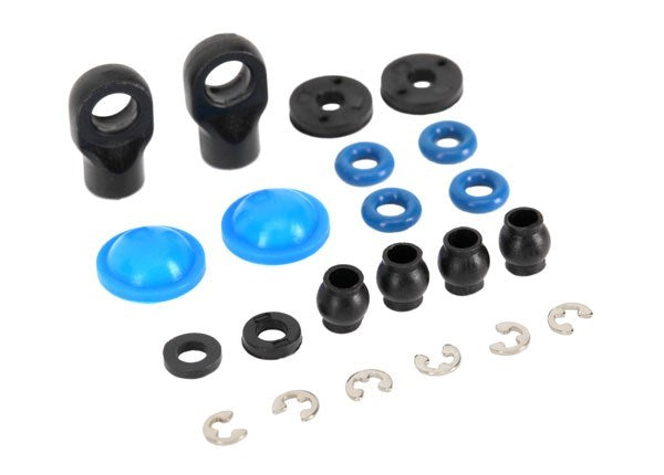 Traxxas 7062 - Rebuild kit GTR composite shocks (x-rings bladders pistons e-clips shock rod ends hollow balls) (renews 2 shocks)