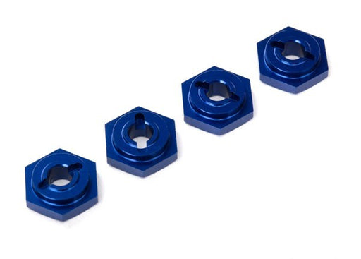 Traxxas 7154X - Wheel Hubs Hex Aluminum (4) (Blue-Anodized) (769279000625)