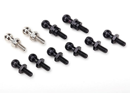 Traxxas 7540X - Pivot balls: black (6) silver (2) black (long) (2) (769282080817)