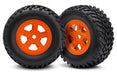 Traxxas 7674A - Sct Orange Wheels Sct Off-Road Racing Tires (2) (8827988574445)