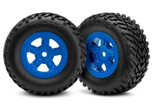 Traxxas 7674 - Sct Blue Wheels Sct Off-Road Racing Tires (1 Each Right & Left) (8827988476141)