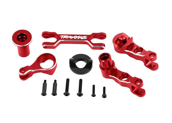 Traxxas 7746 Steering bellcranks / draglink (6061-T6 aluminum red-anodized) (8312742838509)