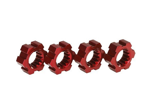 Traxxas 7756R - Wheel hubs hex aluminum (red-anodized) (4) (8827979170029)