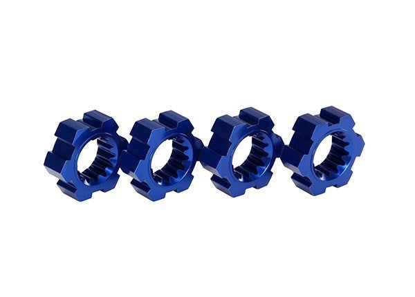 Traxxas 7756X - Wheel hubs hex aluminum (blue-anodized) (4)