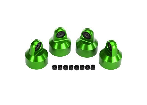 Traxxas 7764G - Shock Caps Aluminum (Green-Anodized) (7622655049965)