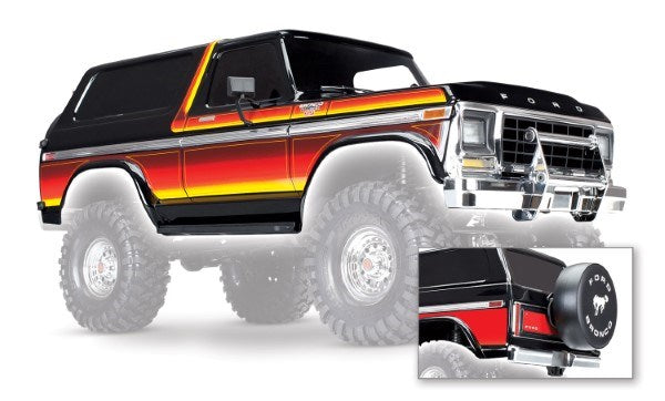 Traxxas 8010X - Body Ford Bronco Complete (Black) (789136572465)