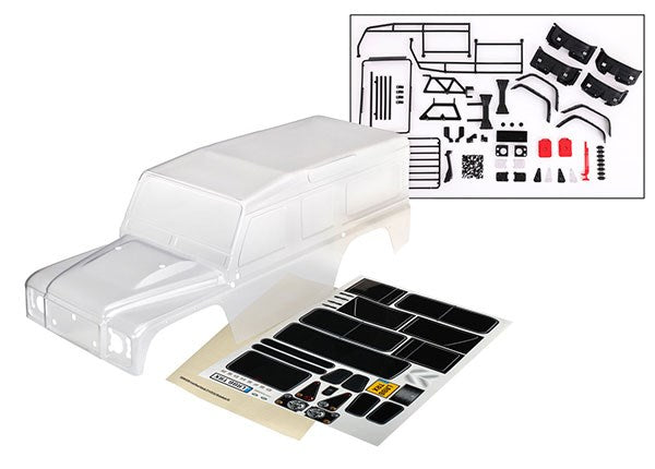 Traxxas 8011P Body Land Rover Defender complete (clear trimmed requires painting) (8338404540653)