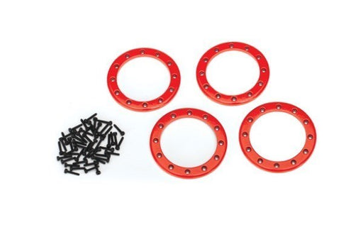 Traxxas 8168R - Beadlock Rings Red (2.2') (Aluminum) (4)/ 2X10 Cs (48) - Hobby City NZ