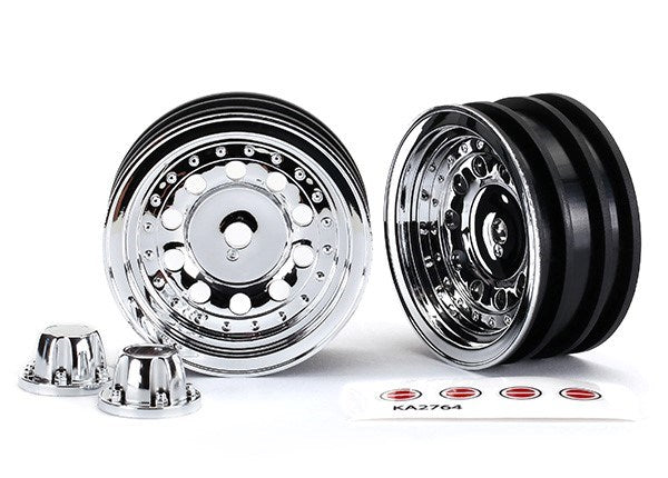 Traxxas 8175 - Wheels 1.9' Chrome (2)/ Center Caps (2)/ Decal Sheet (789138702385)