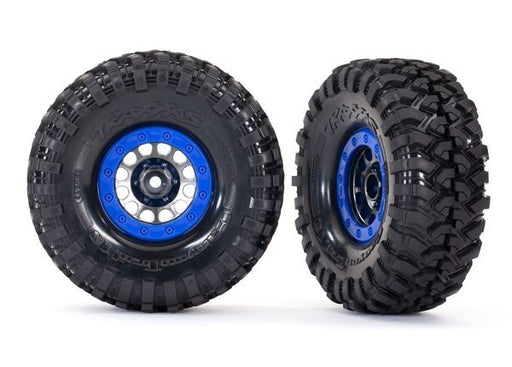 Traxxas 8182 - Method 105 1.9" Blue Beadlock Wheels w/Canyon Trail 1.9" Tires (8338404507885)