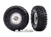 Traxxas 8184 Tires and wheels assembled glued (2.2' classic chrome wheels Canyon Trail) (2) (8120451105005)